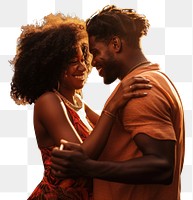 PNG Black couple dancing adult affectionate. AI generated Image by rawpixel.