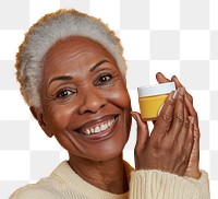 PNG African american woman holding adult smile.