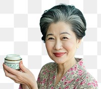 PNG Senior asian american woman portrait holding adult.