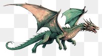PNG  Dragon animal dinosaur outdoors. AI generated Image by rawpixel.