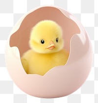 PNG  Chubby round baby chick animal egg cute