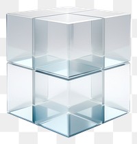 PNG 3d transparent glass style of cube white background simplicity furniture.