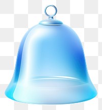 PNG 3d transparent glass style of bell icon white background lighting circle.