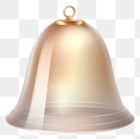 PNG 3d transparent glass style of bell icon white background illuminated celebration.