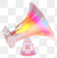 PNG 3d transparent glass style of megaphone performance electronics technology.