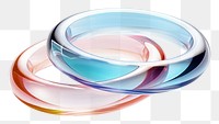PNG 3d transparent glass style of rings jewelry white background accessories.