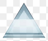 PNG 3d transparent glass style of triangle shape white background simplicity pyramid.