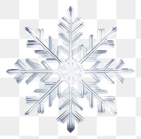 PNG 3d transparent glass render of snowflake white white background celebration.