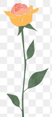 PNG  Cute mini rose illustration flower plant paper.