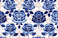 PNG Tile pattern of rose art backgrounds porcelain