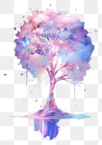 PNG A tree purple plant art.
