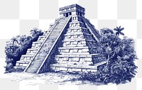 PNG  Antique of Tikal drawing sketch landmark.