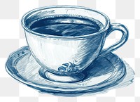 PNG  Antique of coffee drawing saucer sketch.