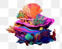 PNG  A coral nature sea art. AI generated Image by rawpixel.