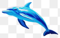 PNG  A dolphin outdoors painting nature. AI generated Image by rawpixel.