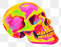 PNG  A skull painting art creativity. AI generated Image by rawpixel.