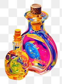 PNG  A perfume bottle glass creativity container. AI generated Image by rawpixel.