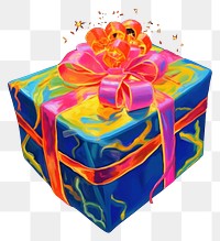 PNG  An isolated gift box illuminated celebration creativity. AI generated Image by rawpixel.
