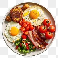 PNG Brunch on plate food egg breakfast