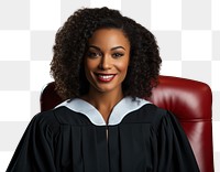 PNG Black female judge sitting in a robe publication achievement university.