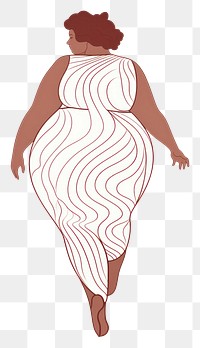 PNG Confident fat woman standing drawing sketch adult.