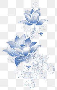 PNG Lotus pattern white creativity.