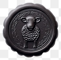 PNG Black sheep Seal Wax Stamp white background representation accessories.
