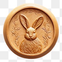 PNG Bunny Seal Wax Stamp circle shape craft.