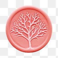 PNG Coral Seal Wax Stamp confectionery dessert circle.