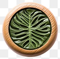 PNG Monstera Seal Wax Stamp circle shape white background.