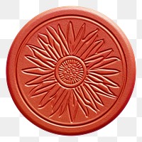 PNG Sun Seal Wax Stamp circle shape white background.