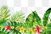 PNG Palm and summer flowers nature backgrounds outdoors.