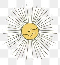PNG Sun astrology icon symbol line logo.