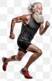 PNG Old man athlete running footwear shorts adult.