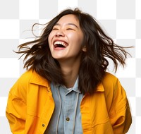 PNG Laughing young asian woman adult joy excitement.