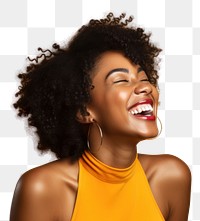 PNG Laughing young black woman smile adult joy.