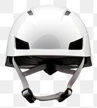PNG  A white helmet sports monochrome protection.