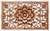 PNG A flower wall panel for house decoration wood art mat. AI generated Image by rawpixel.