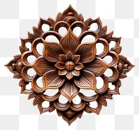 PNG A lotus flower wood art pattern. 