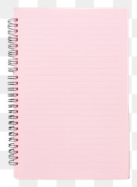 PNG  An empty pink notebook paper document diary page.