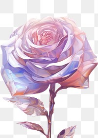 PNG Rose crystal flower plant art.