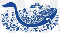 PNG Whale pattern blue creativity.