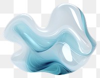 PNG Wavy turquoise abstract shape.