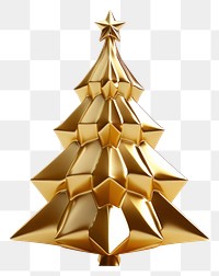 PNG Christmas tree gold white background celebration.