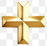 PNG Cross gold symbol white background.
