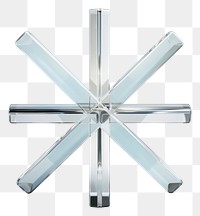 PNG Symmetry cross white background propeller snowflake.