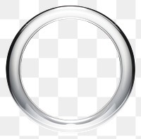 PNG Hoop transparent platinum silver.