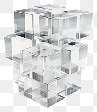 PNG Cuboid crystal white white background.