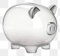 PNG Piggy bank transparent glass white background