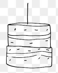 PNG Cake sketch drawing doodle.